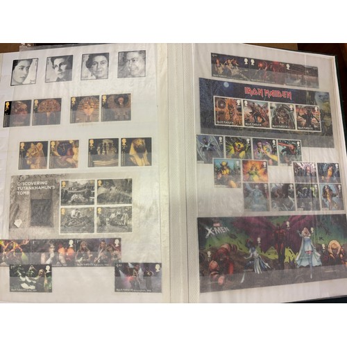 597 - SIX G.B POSTAGE STAMP ALBUMS, SETS AND COVERS, QUEEN ELIZABETH II PRESENT, ONE COMMONWEALTH AND WORL...
