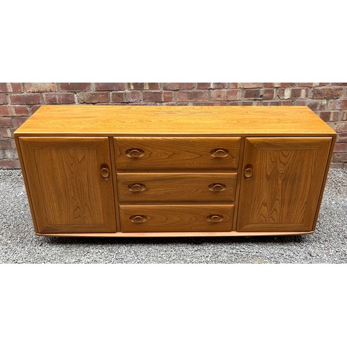 152 - ERCOL ELM WINDSOR MOBILE SIDE CABINET