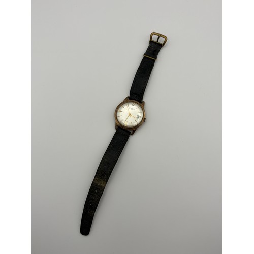 536 - 1960'S GENTLEMAN'S GARRARD AUTOMATIC WRISTWATCH ON LEATHER STRAP