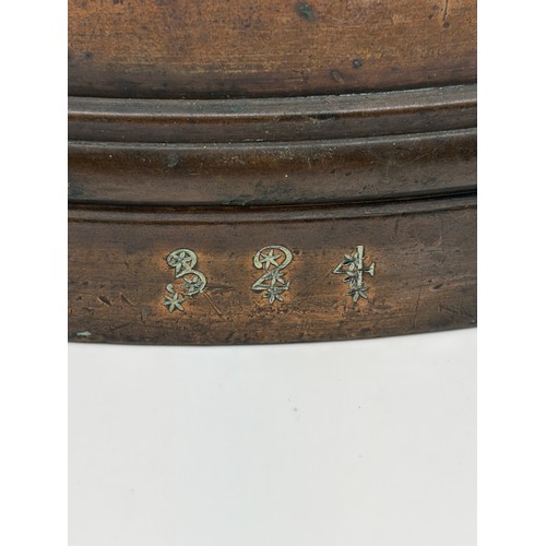 610 - INTERESTING BRONZE REGENCY BUSHEL MEASURE PECK SUTTON COLDFIELD COUNTY OF WARWICKSHIRE ANNO DOMINI18... 