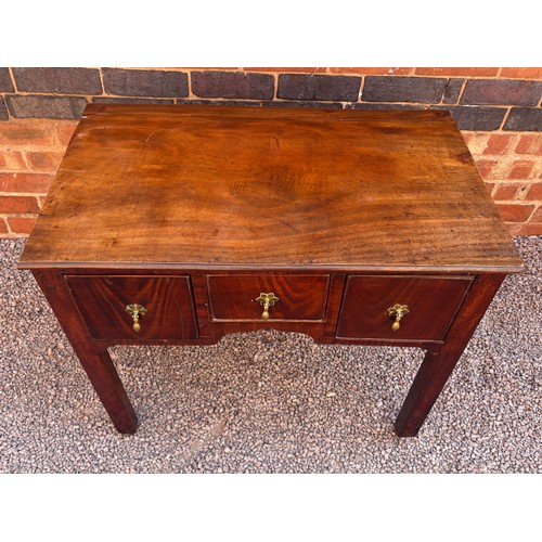 10 - 18TH CENTURY STYLE WALNUT TRIPLE DRAWER SIDE TABLE