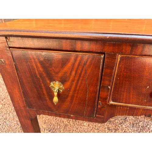 10 - 18TH CENTURY STYLE WALNUT TRIPLE DRAWER SIDE TABLE