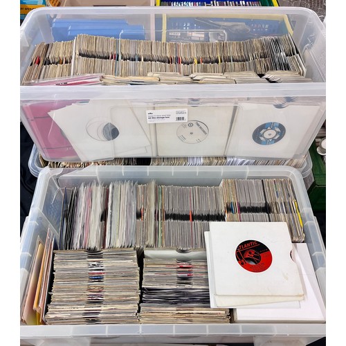 352 - THREE CRATES VINYL 45 RPM RECORDS  1000-1960'S - 1980'S SOUL,FUNK,SKA,REGGAE,MOD AND NORTHERN SOUL.