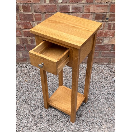 46 - LIGHT OAK NARROW TABLE WITH DRAWER