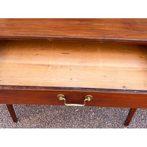16 - GEORGE III MAHOGANY SIDE TABLE FITTED WITH SINGLE FRIEZE DRAWER