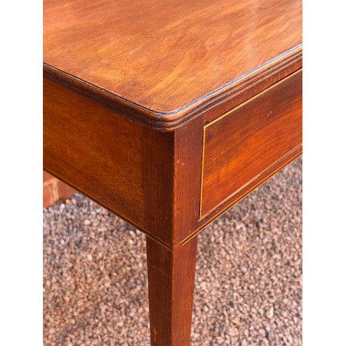16 - GEORGE III MAHOGANY SIDE TABLE FITTED WITH SINGLE FRIEZE DRAWER