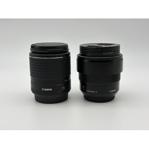 367 - CANON 28-90MM LENS AND PANASONIC LUMIX XS-PRO LENS