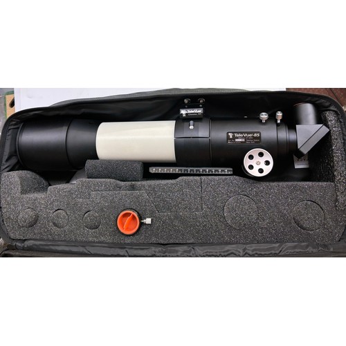373 - CASED TELE VUE-85 600MM 1/7APO TELESCOPE NO.4399