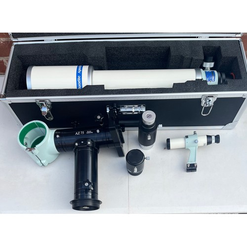 372 - CASED TAKAHASHI FLUORITE APOCHROMAT FC-100DZ TELESCOPE NO.2B4080, TAKAHASHI EXTENDER Q 1.6X (50.8) A... 