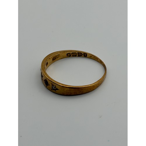 557 - 18CT GOLD RUBY AND DIAMOND CHIP RING, 18CT DIAMOND 'GYPSY' RING AND 18CT RING A/F 8.1G
