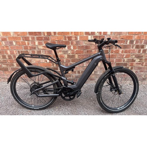 101 - RIESE & MULLER DELITE GT FULL SUSPENSION ELECTRIC TRECKING BICYCLE (NO CHARGER OR KEY)
