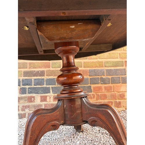 5 - VICTORIAN MAHOGANY TILTOP PEDESTAL CIRCULAR LOO TABLE