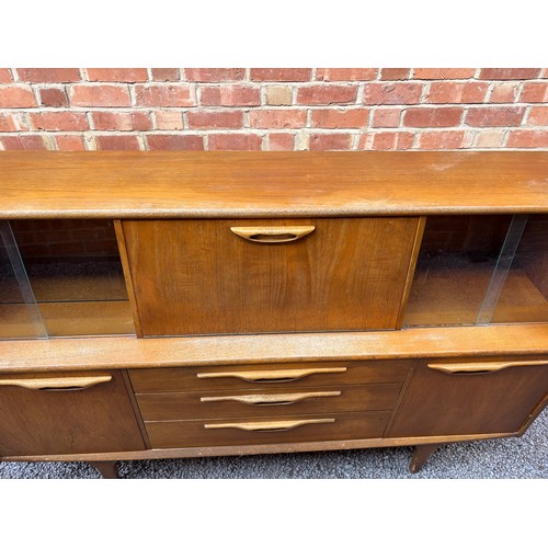 14 - JENTIQUE TEAK DROP FLAP COCKTAIL CABINET SIDEBOARD