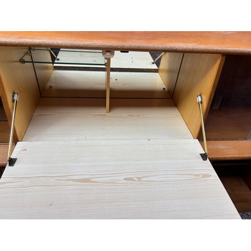 14 - JENTIQUE TEAK DROP FLAP COCKTAIL CABINET SIDEBOARD