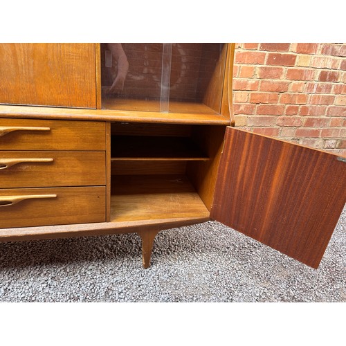 14 - JENTIQUE TEAK DROP FLAP COCKTAIL CABINET SIDEBOARD