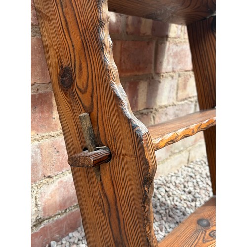 42 - SMALL RUSTIC PINE HANGING SHELF