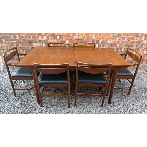 72 - MCINTOSH 1960 S TEAK DINING TABLE AND SIX CHAIRS