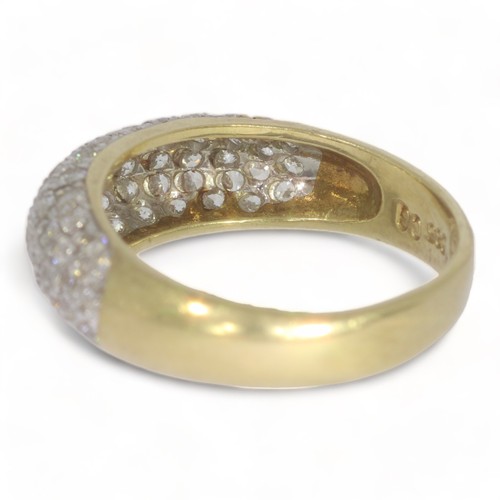 96 - Yellow Metal Marked 585 Ring With CZ 3.76 Grams Size M