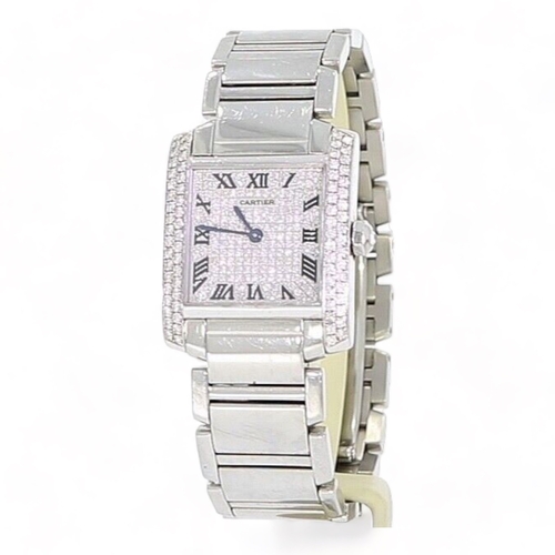 102 - Cartier Tank Diamond Dial 2301 Watch - Elegant and Timeless Timepiece
Good condition --- see photos ... 