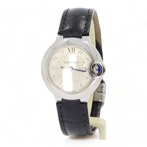 Cartier 3009 Ballon Bleu with Diamond Markers 28 mm Good