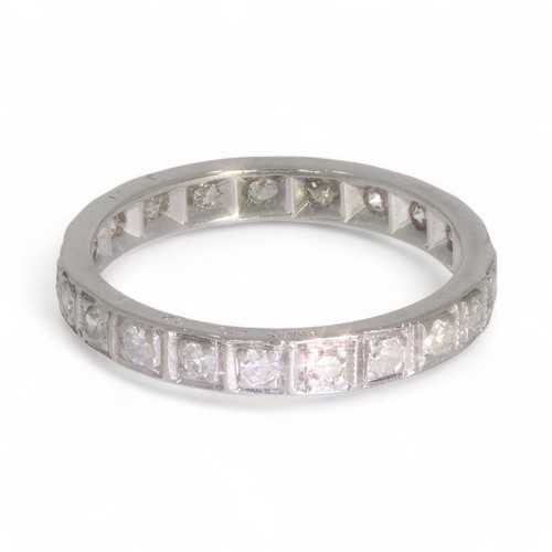 142 - A 18ct white gold diamond set full eternity ring
12 stones, Eight cut. Colour: I/J. Clarity: SIl/SI2... 