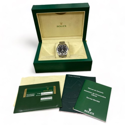 93 - Rolex Explorer FULL BOX & PAPERS  Ref 214270 Stainless Steel 
