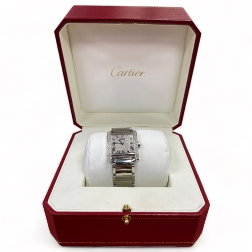 102 - Cartier Tank Diamond Dial 2301 Watch - Elegant and Timeless Timepiece
Good condition --- see photos ... 