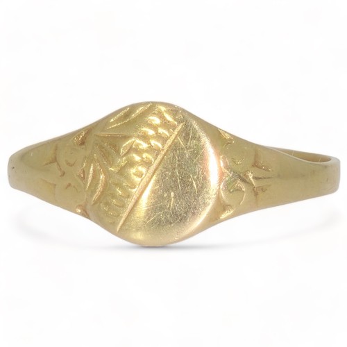 207 - 18ct Gold Signet Ring 1.67 Grams Size: O/55