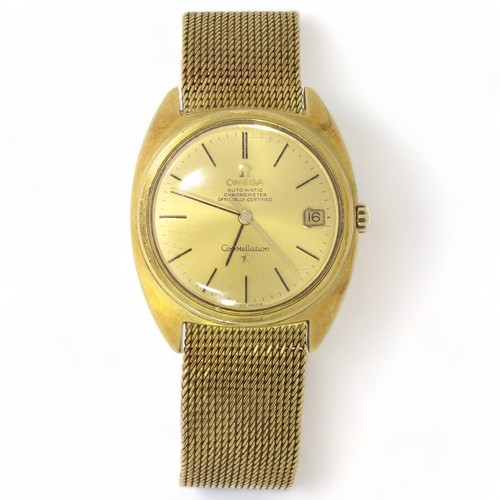 214 - 18ct solid Gold Omega Constellation Calendar watch 
Has full box and papers
Milanese bracelet
Champa... 