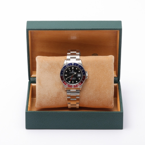 159 - ROLEX GMT-MASTER 16750 + SERVICE PAPERS
Movement: Automatic
Clasp: Oyster
Year: 1987
Bezel Type: 24 ... 