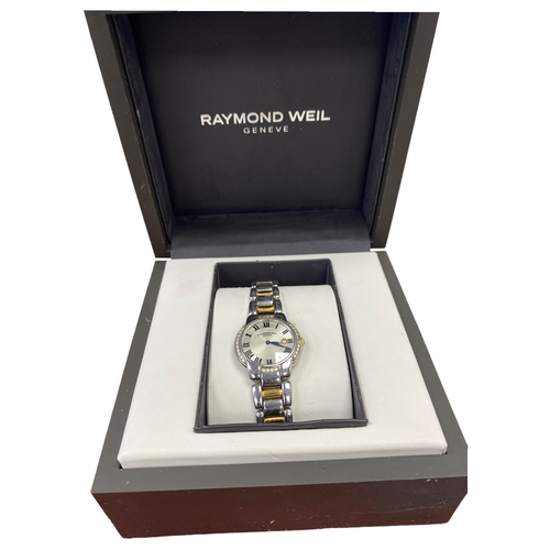 254 - Raymond Weil Geneve 5229 Diamond Dial Full Box And Papers 
Bi Metal Strap 
Stainless Steel 
50 Meter... 