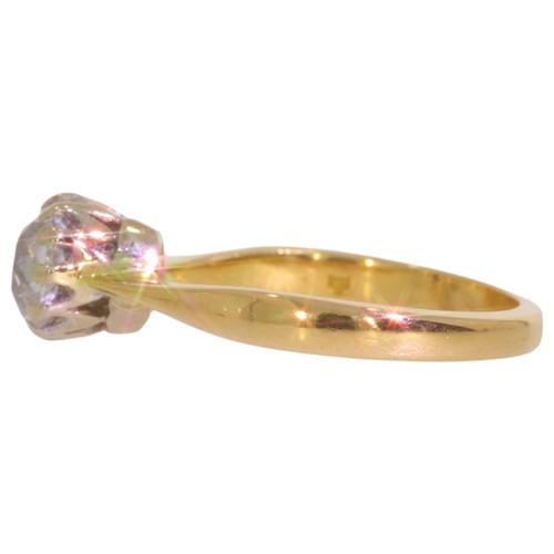 23 - 18ct gold old mine cut diamond single-stone ring. Set with an old mine cut diamond of 0.85ct calcula... 