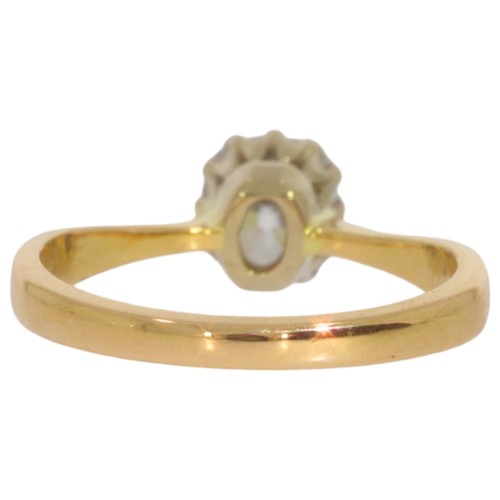 23 - 18ct gold old mine cut diamond single-stone ring. Set with an old mine cut diamond of 0.85ct calcula... 