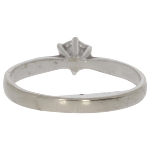 33 - 18ct white gold diamond single-stone ring. Set with a brilliant cut diamond of 0.10ct weight, assess... 