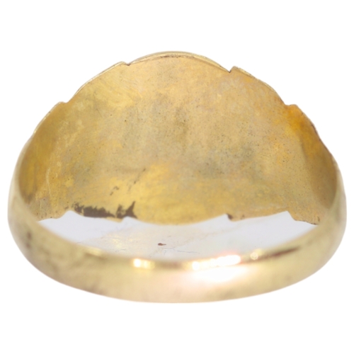 89 - 9ct Yellow Gold Signet Ring 3.1 Grams Finger Size U