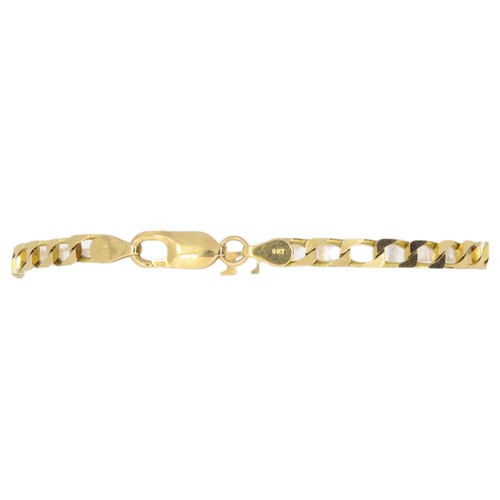 83 - 9ct Yellow Gold Flat Curb 5.7 Grams 19cm