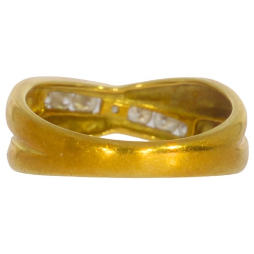 45 - 18ct gold diamond half-eternity ring. Set with brilliant cut diamonds of 0.33ct total calculated wei... 