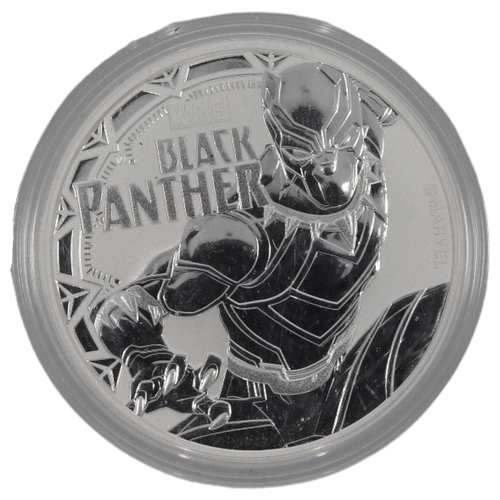 104 - 2018 Black Panther .9999 Fine Silver Coin 1oz Capsule