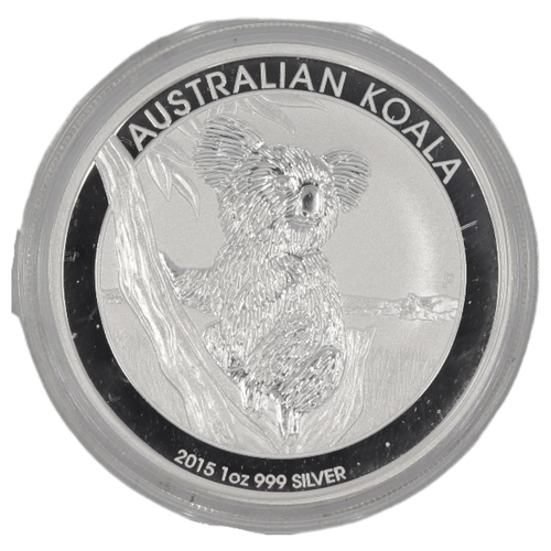 106 - 2015 Austalian Koala .9999 Fine Silver Coin 1oz Capule