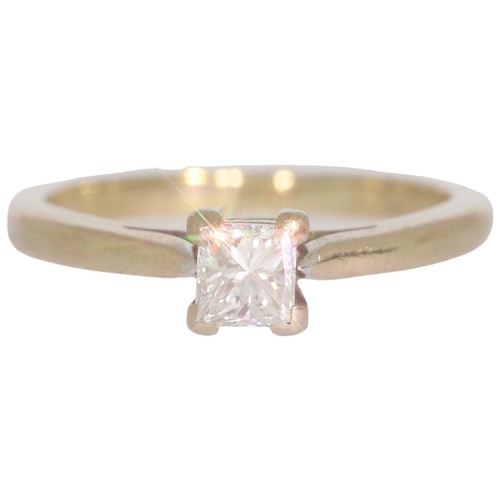 30 - 18ct white gold diamond single-stone ring. Set with a brilliant cut diamond of 0.42ct calculated wei... 