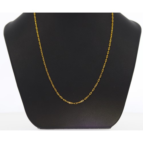 44 - 18ct Yellow Gold Links Style Chain Length 22 inch Weight 2 Grams