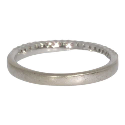 24 - 18ct white gold diamond half-eternity ring. Set with brilliant cut diamonds of 0.25ct total calculat... 