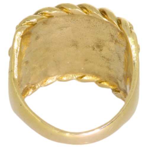 75 - 9ct yellow gold 5 row keeper ring. Size T