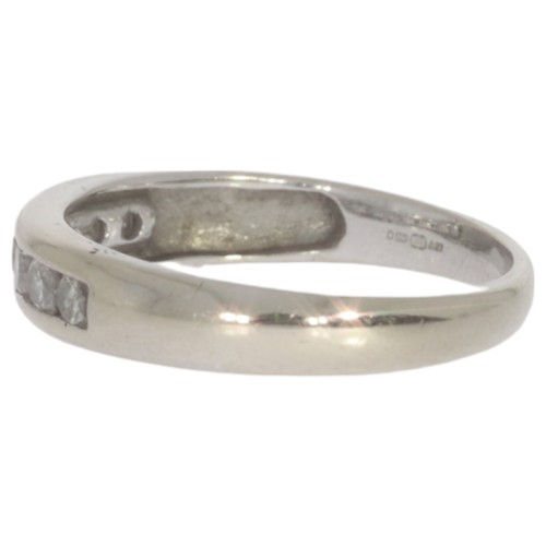 25 - 18ct white gold diamond half-eternity ring. Set with brilliant cut diamonds of 0.33ct total calculat... 