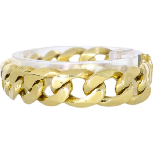 84 - 9ct yellow gold curb bracelet mens 61.8g