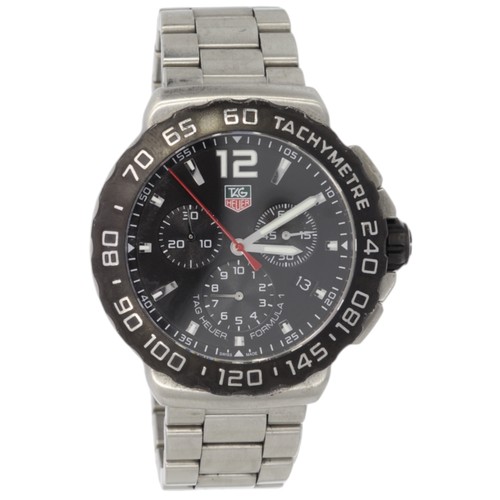 211 - Tag Heuer Mens Watch CAU1110.BA0858 Black Link Chronograph Silver Formula 1 F1
Date Indictor 
One Ex... 