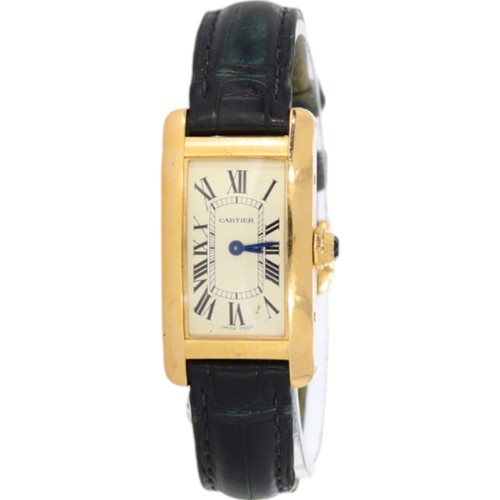 169 - Cartier Tank American 2503 18ct Rose Gold 19mm Just Watch