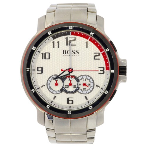 178 - Hugo Boss hb.63.1.29.2132 
Mens 
Stainless Steel 
47mm 
White Dial