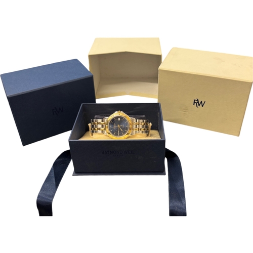 474 - Raymond Weil Tango Geneve 5560 36mm Bi Coloured Stainless Steel Blue Dial Date Indicator With Box