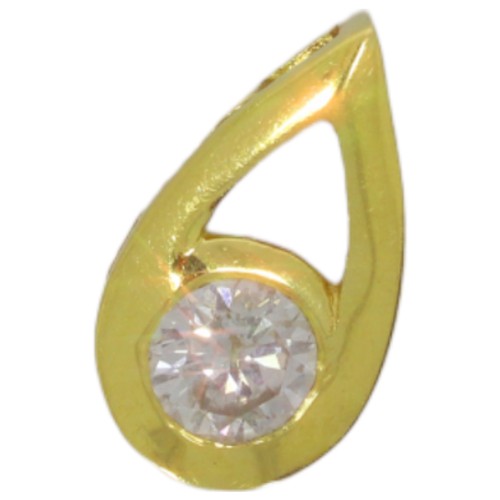 118 - 18ct gold diamond single-stone pendant. Set with a brilliant cut diamond of 0.33ct calculated weight... 